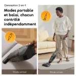 Oraimo CordForce Flex – Aspirateur-Balai Filaire Puissant et Flexible – Image 4