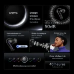 Oraimo SpaceBuds – Écouteurs Sans Fil avec Réduction de Bruit ANC 50dB – Image 3